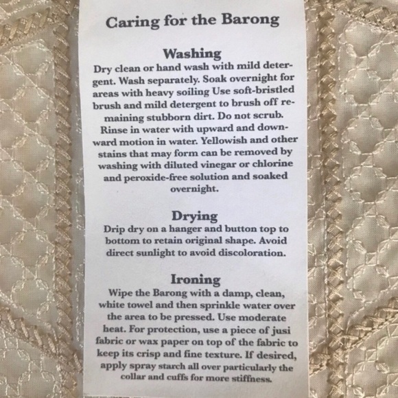 Men’s Jusilyn Barong Tagalog XXXL - Picture 10 of 11